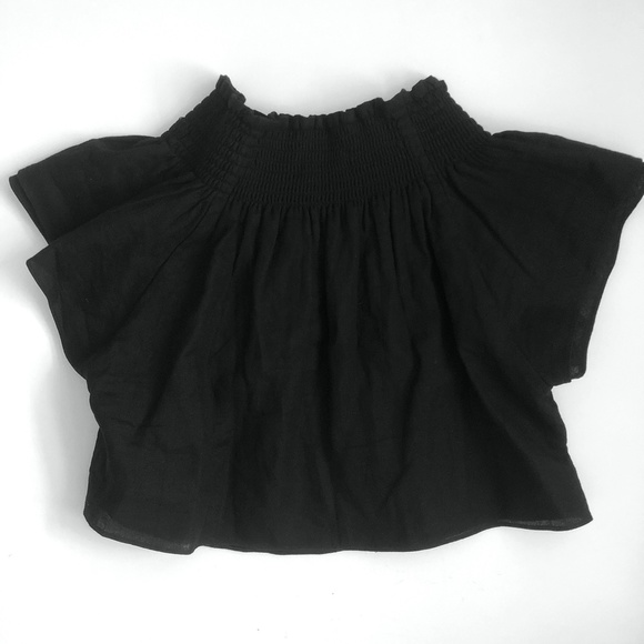 Apiece Apart Milos Smocked Neck Top off shoulder - Picture 8 of 8